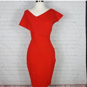 Elliatt Red Asymmetrical Cut Out Cocktail Dress